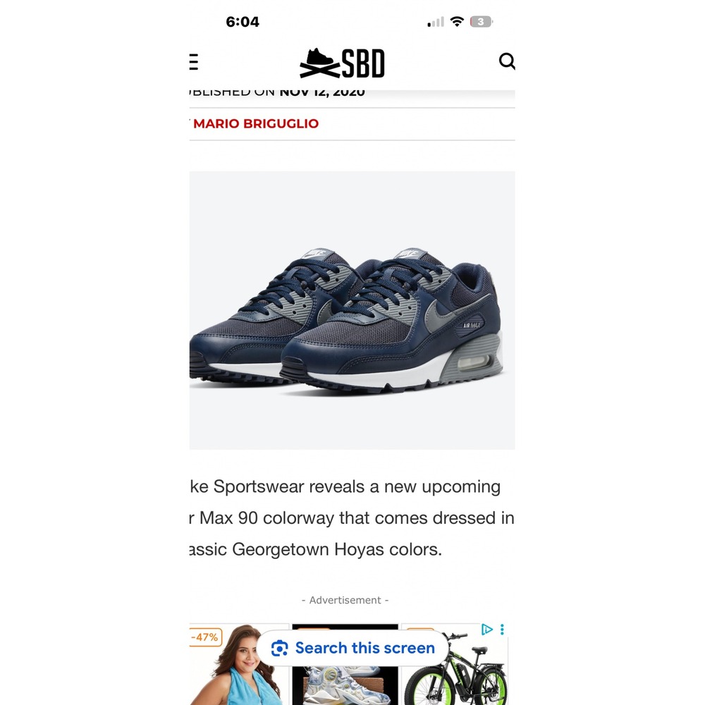 Nike Air Max 90 Georgetown Hoyas Sneakers‎ Running Shoes